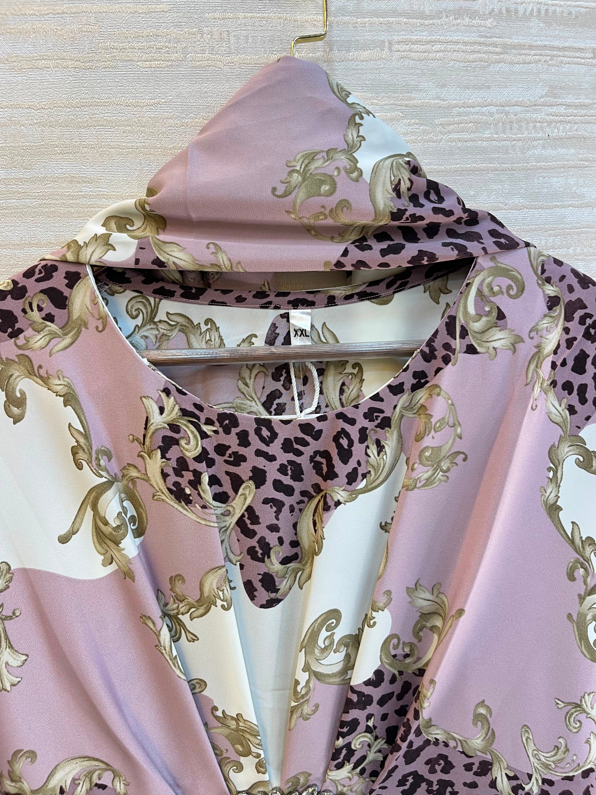 1099 Floral Kaftan Coord Set - Dusty Lavender