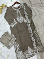 623 Premium Embroidered Pakistani Party Wear - Green