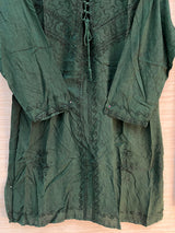 1100 Kashmiri Embroidered Coord Set - Bottle Green