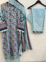 402 Floral Lawn Suit
