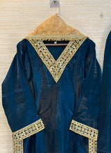 1204 Floral Hand-Work Partywear - Midnight Blue
