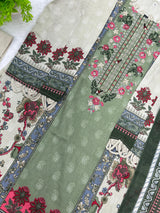 854 Readymade Pakistani Floral Embroidery Lawn Suit