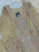 1434 Heavy Pakistani Partywear - Olive Green