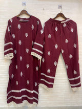 906 Modest Long Coord-Set - Magenta