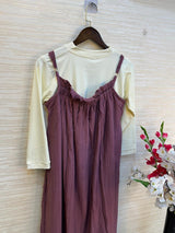 895 Floral Flare Coord Set - Purple