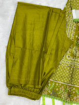 1451 Pakistani Embroidered Suit - Olive Green
