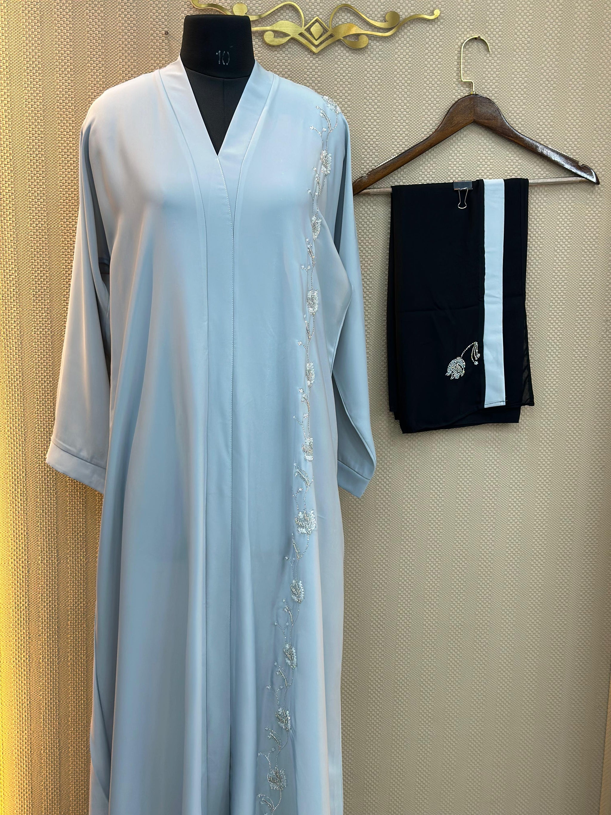 650 The Premium Abaya - Ice Blue
