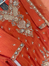 1426 Heavy Pakistani Partywear - Orange