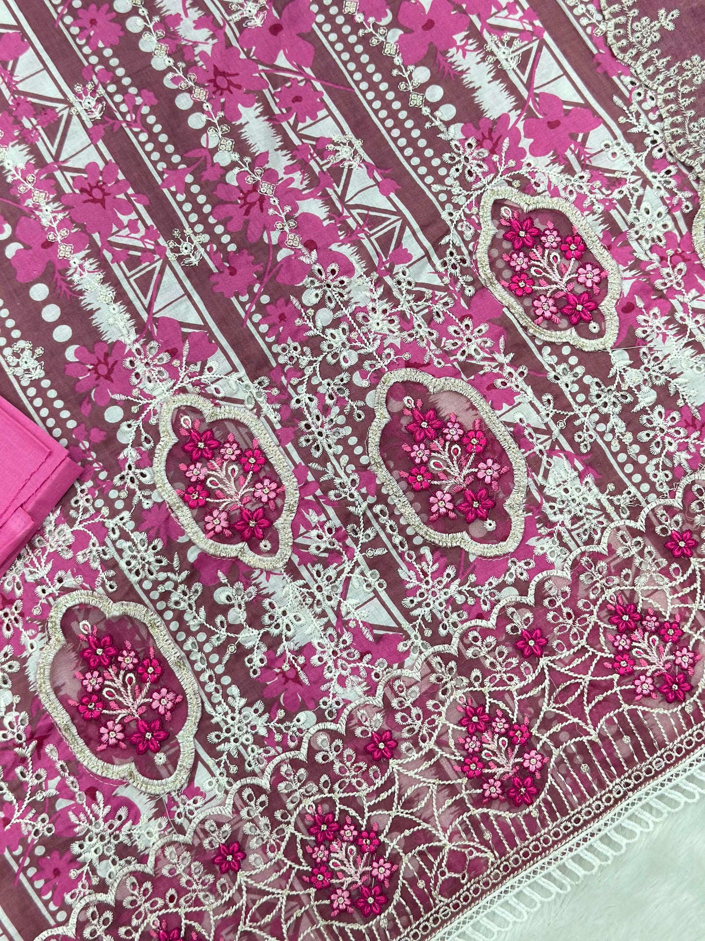 995 Unstitched Casual Lawn Suit