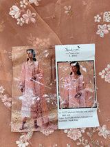 1438 Pakistani Unstitched Partywear - Peach