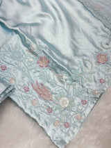 638 Mushk Farshi Set -  Powder Blue