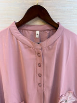 1202 Floral Patch Work Coord Set - Dusty Pink