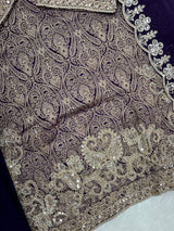1423 Banarasi Readymade Suit - Royal Purple