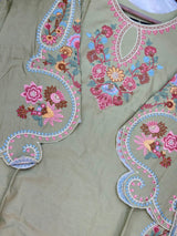 708 Pakistani Embroidery Coord set -  Pista