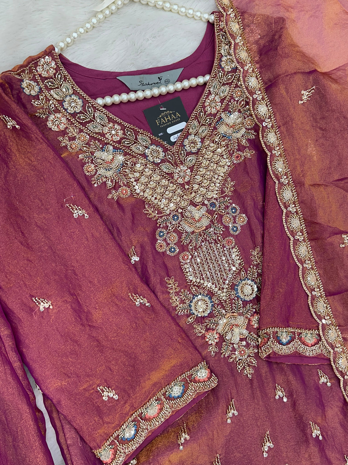 1426 Heavy Pakistani Partywear - Pink