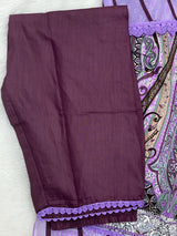 1449 Pakistani Embroidered Suit - Plum Purple