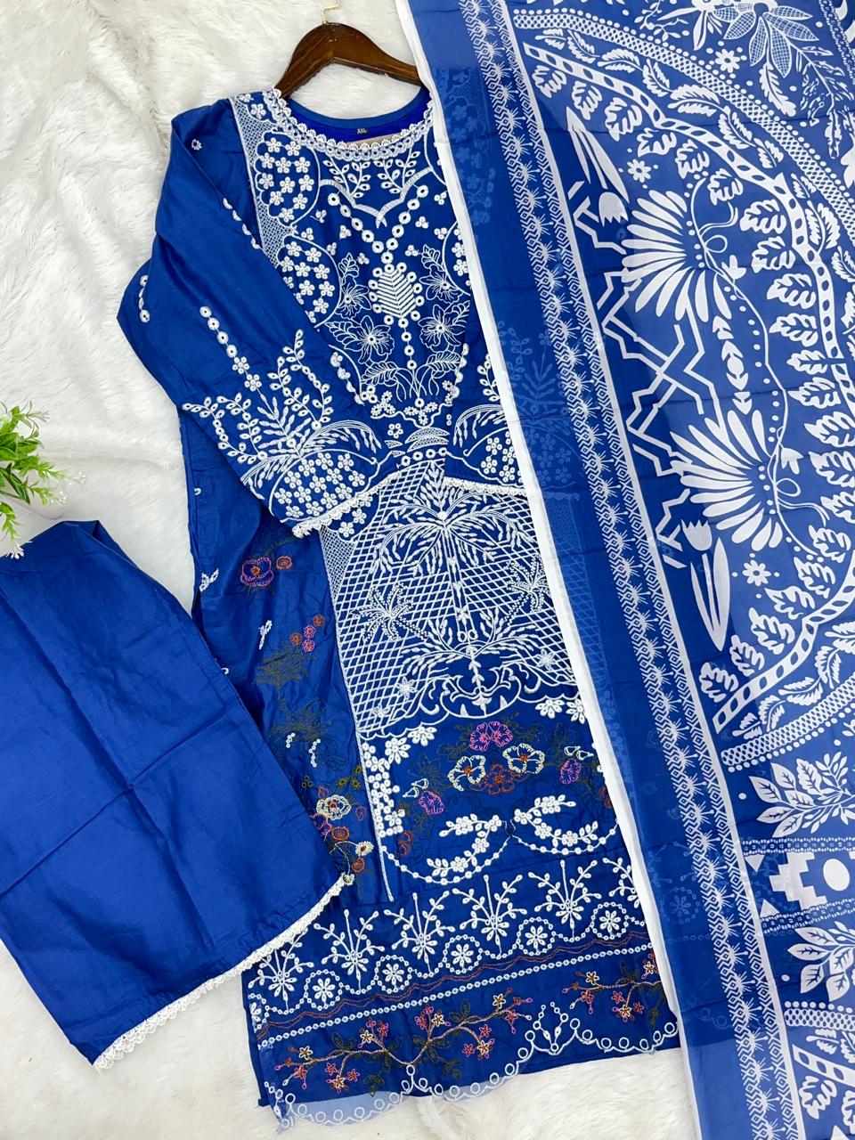 1374 Pakistani Embroidered Lawn Suit
