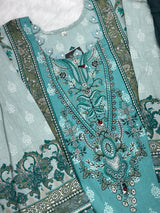 853 Readymade Pakistani Floral Embroidery Lawn Suit