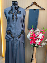 1125 The Premium Abaya - Dusty Lavender