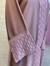 1113 The Premium Abaya - Mauve Brown