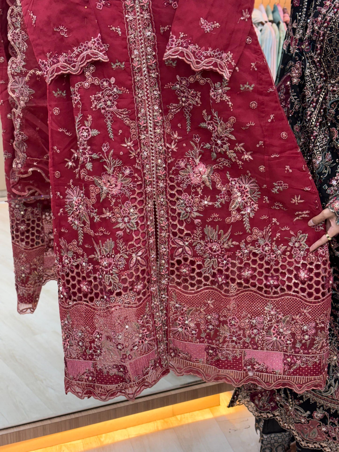 285 Noor-e-Khaas Husnara OG Gown - Vintage Rosewood
