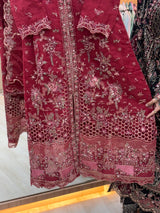 285 Noor-e-Khaas Husnara OG Gown - Vintage Rosewood