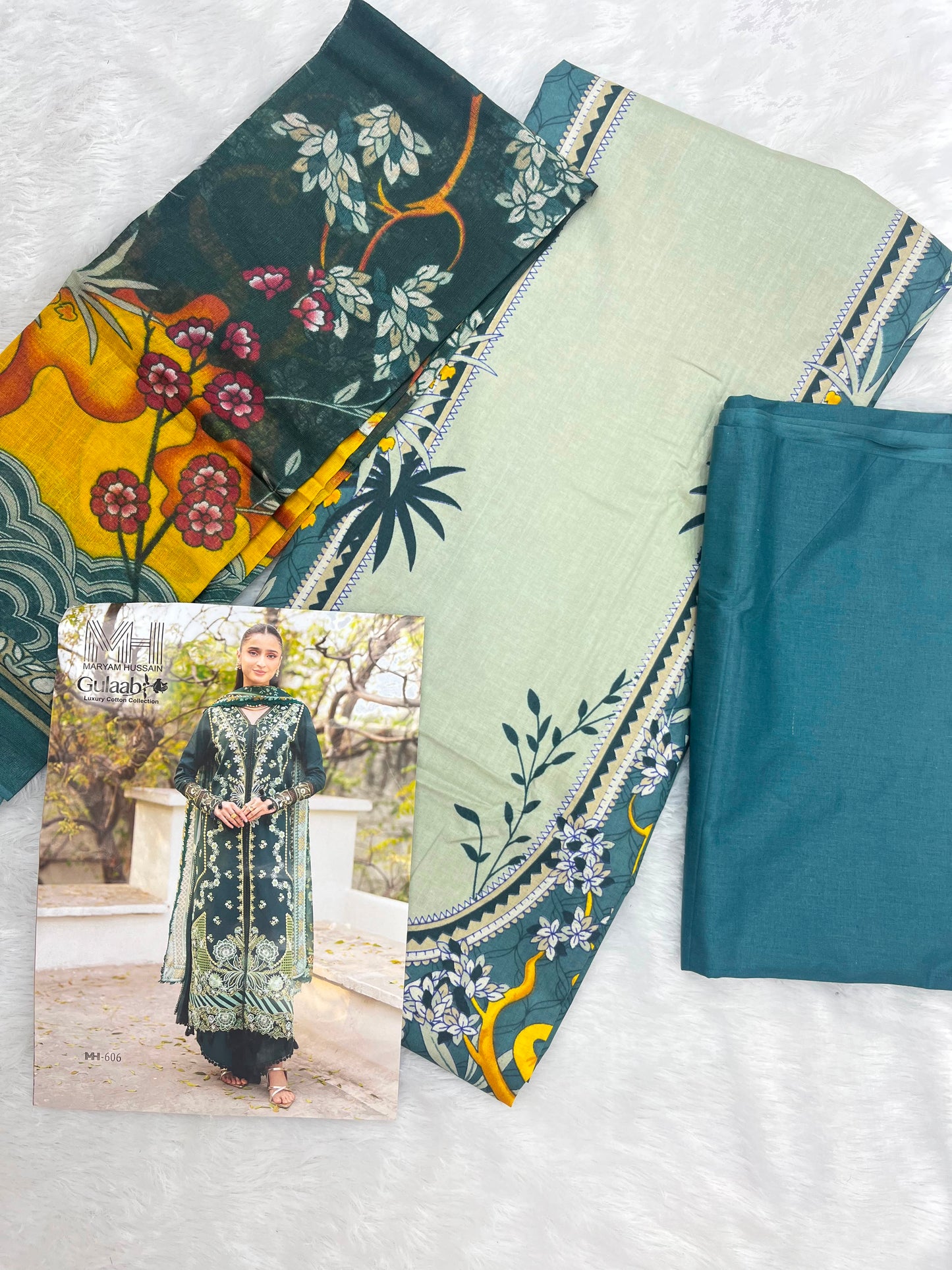 1029 Unstitched Casual Cotton Suit