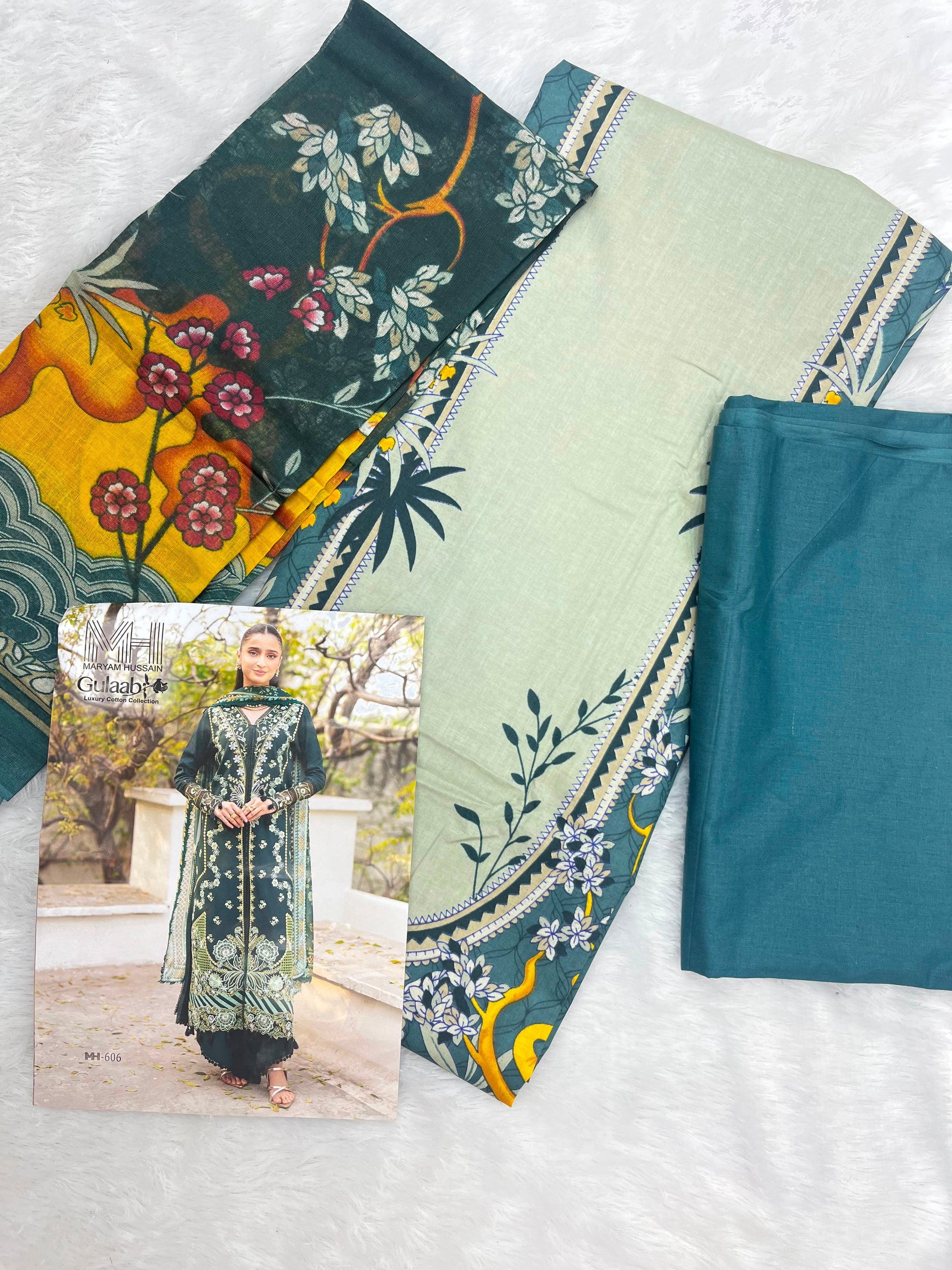 1029 Unstitched Casual Cotton Suit