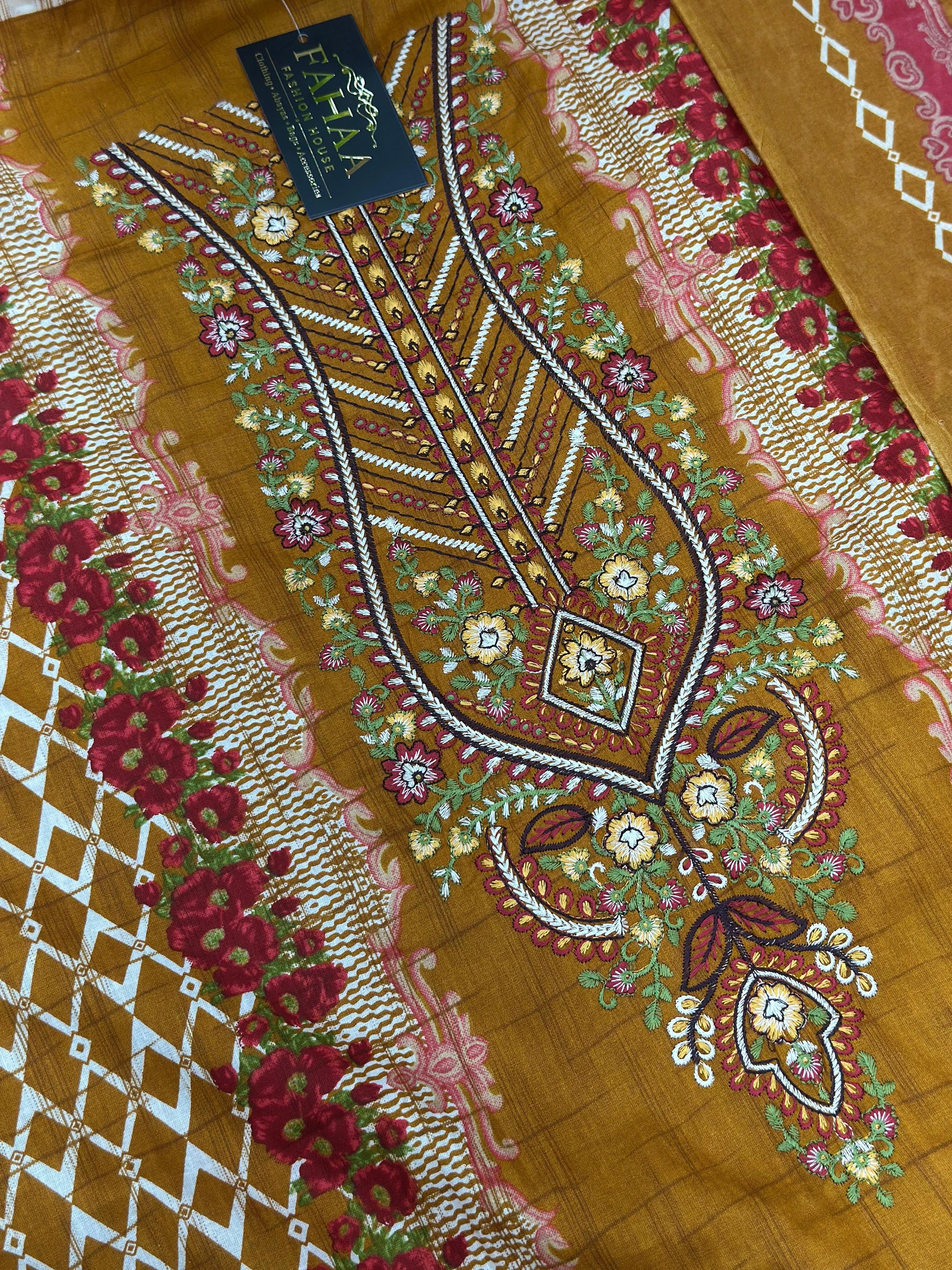 1006 Unstitched Casual Lawn Suit