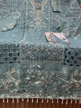 1436 Pakistani Unstitched Partywear - Blue