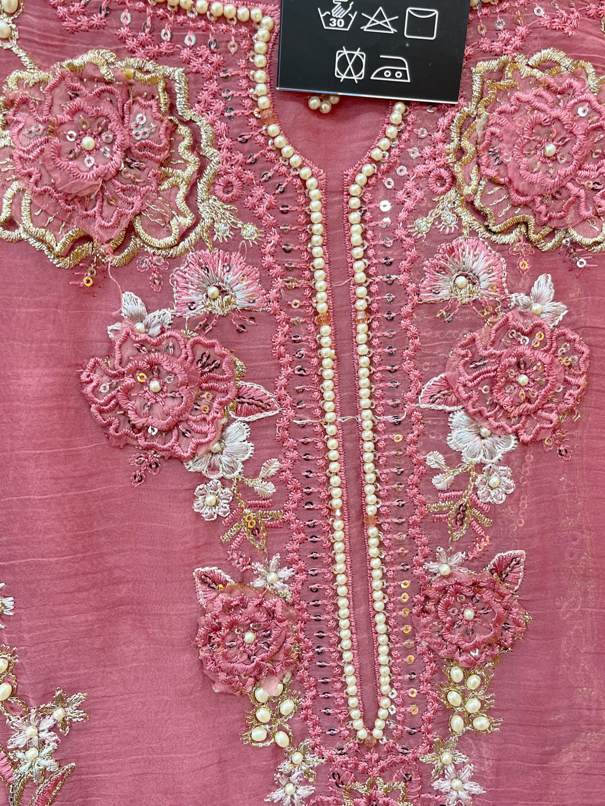 1446 Pakistani Unstitched Partywear - Dusty Muave