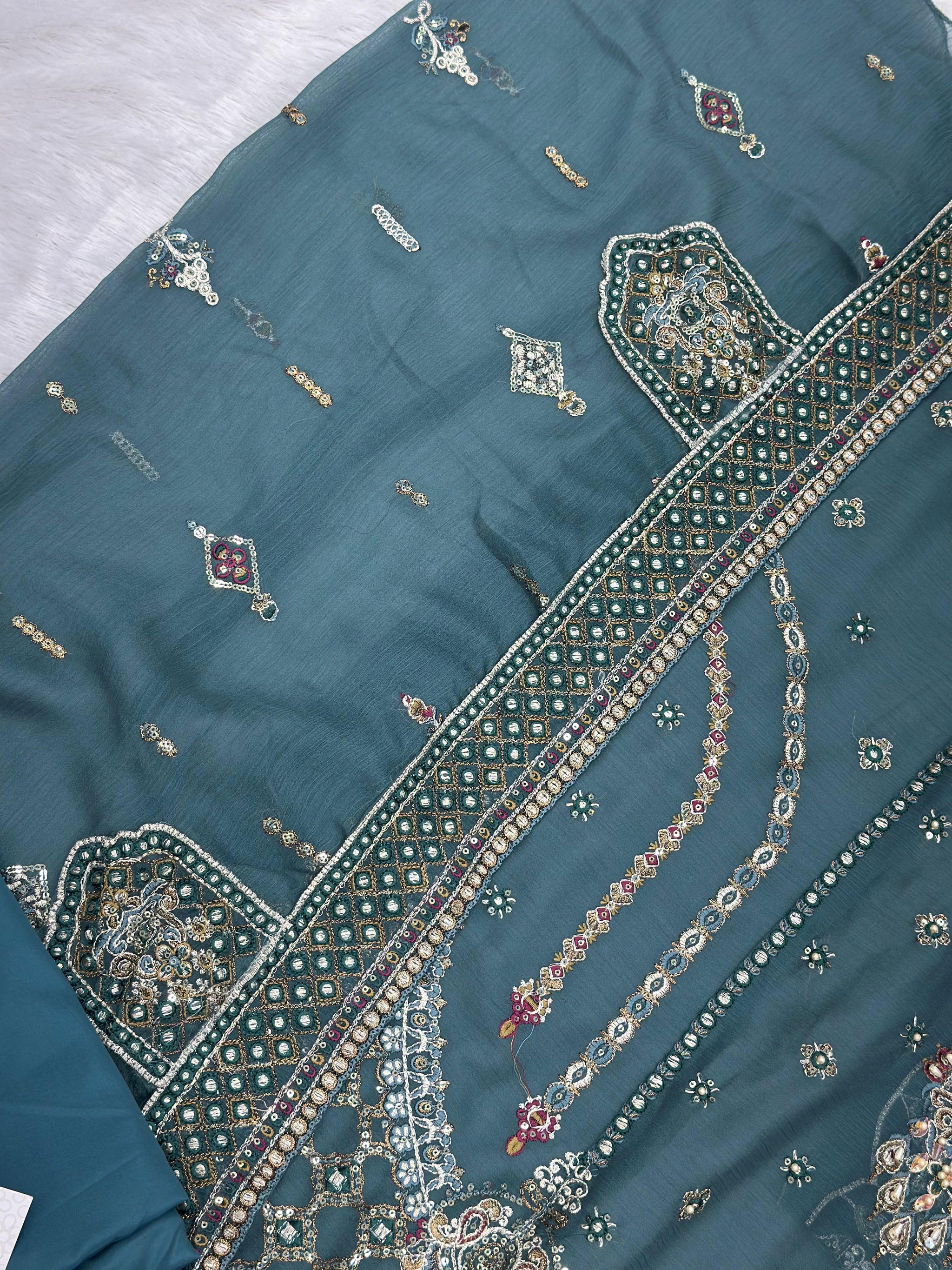 735 Motifz Pakistani Party Wear Unstitched