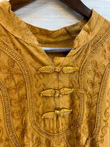 1205 Kashmiri Embroidered Coord Set - Mustard