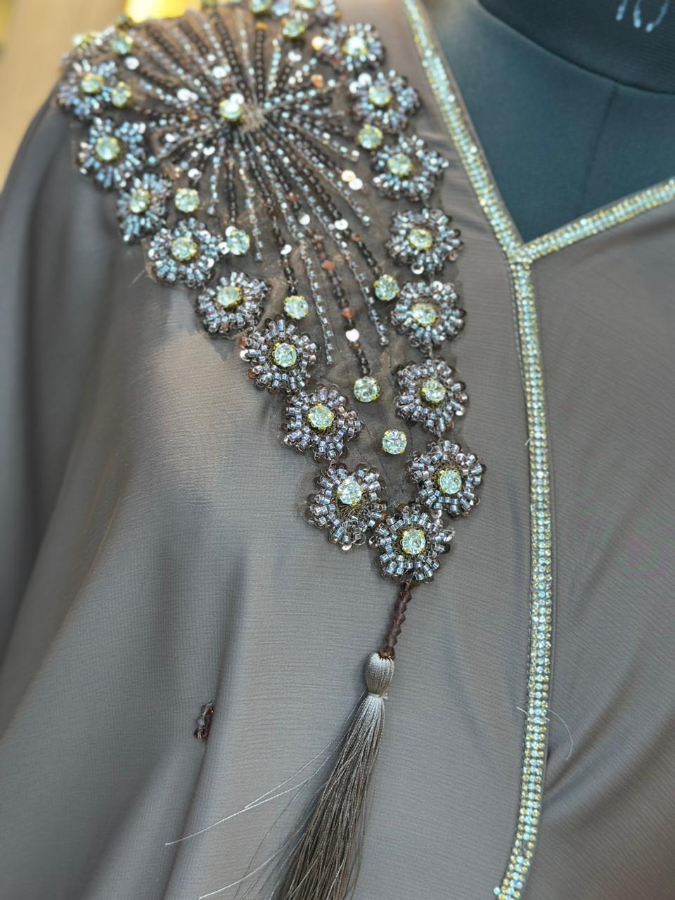 648 The Premium Abaya - Mauve Brown