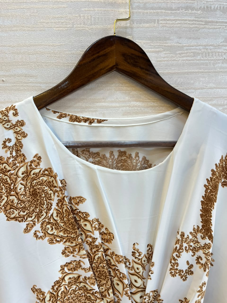 1201 Kaftan Coord Set - Cream