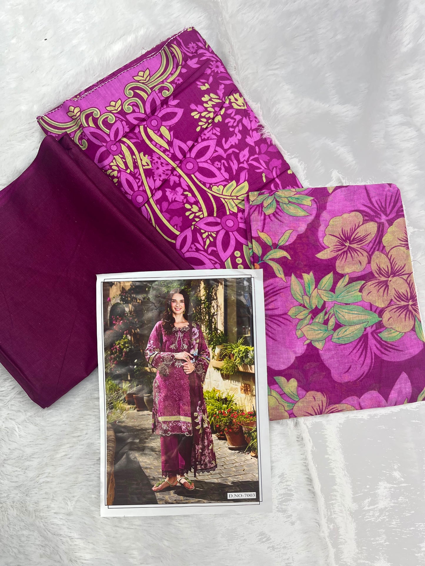 1042 Unstitched Casual Cotton Suit