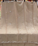 1447 Pakistani Unstitched Partywear - Dark Peach