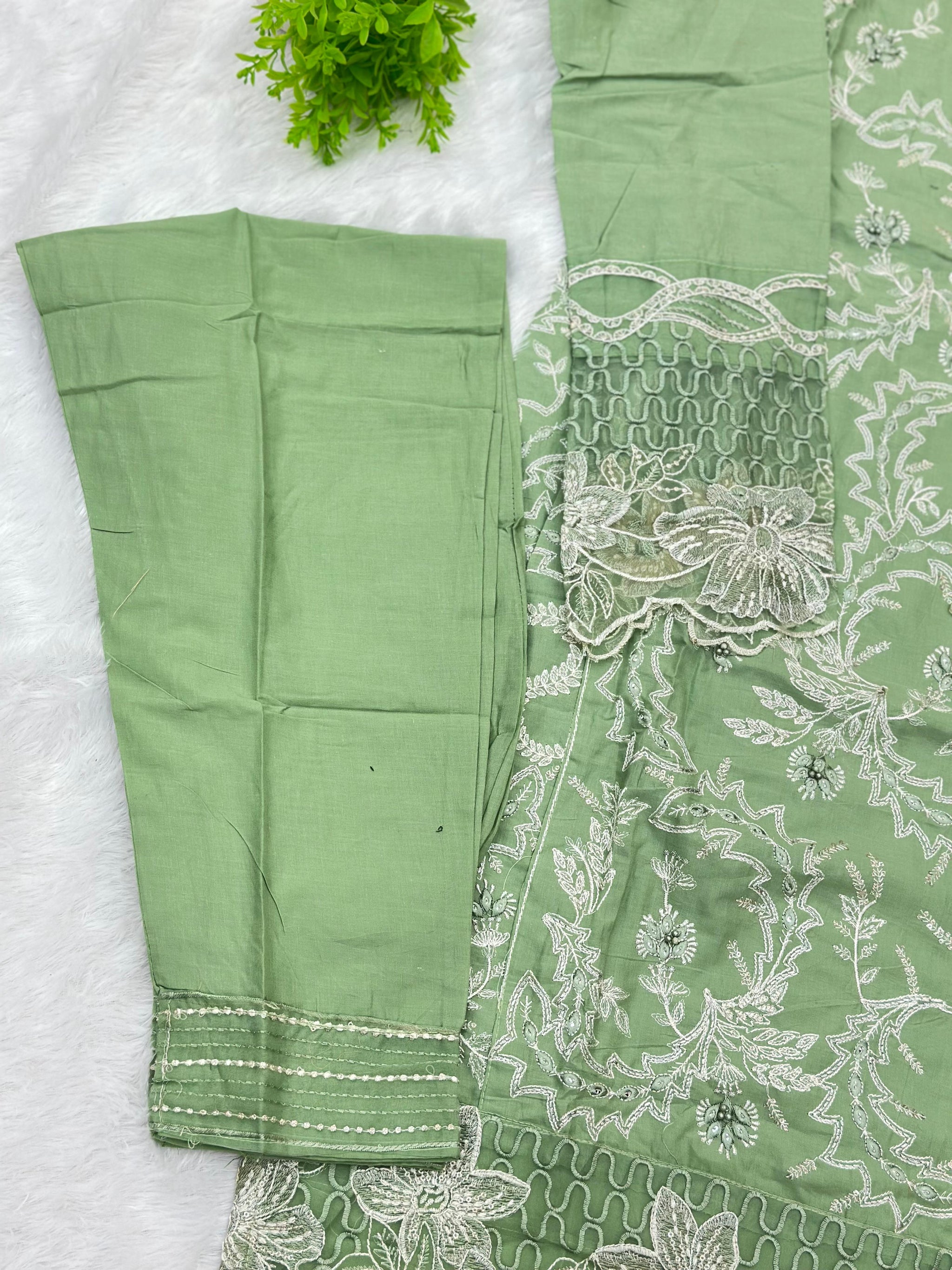 756 Elan Readymade Pakistani Heavy Embroidered Lawn