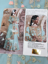 1453 Pakistani Unstitched Partywear - Periwinkle