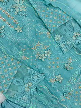 1433 Heavy Pakistani Partywear -  Aqua