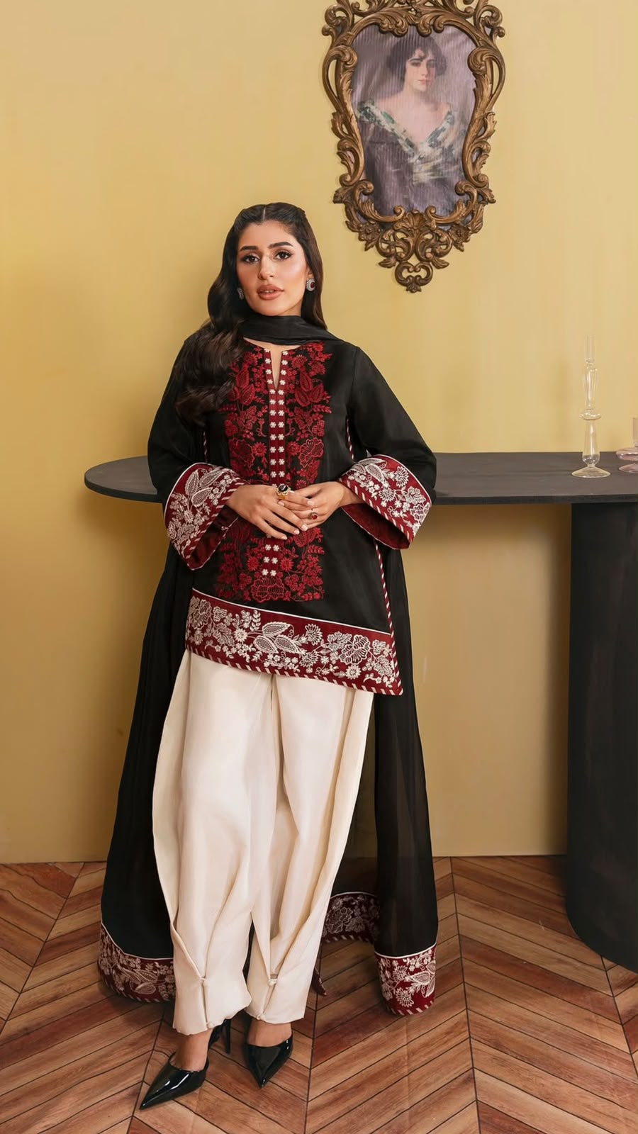 1096 Readymade Customize Embroidered 2-Pcs Coordset