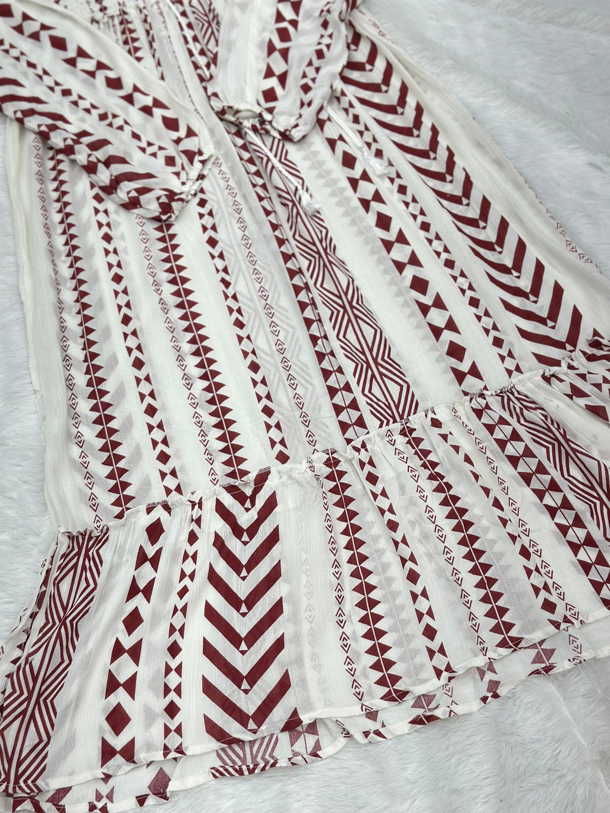 690 Casual Top - White | Red