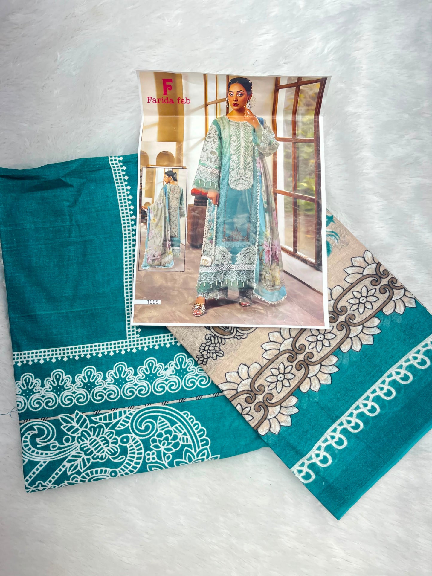 1022 Unstitched Casual Cotton Suit