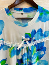 1211 Korean Bow Night Wear - Floral