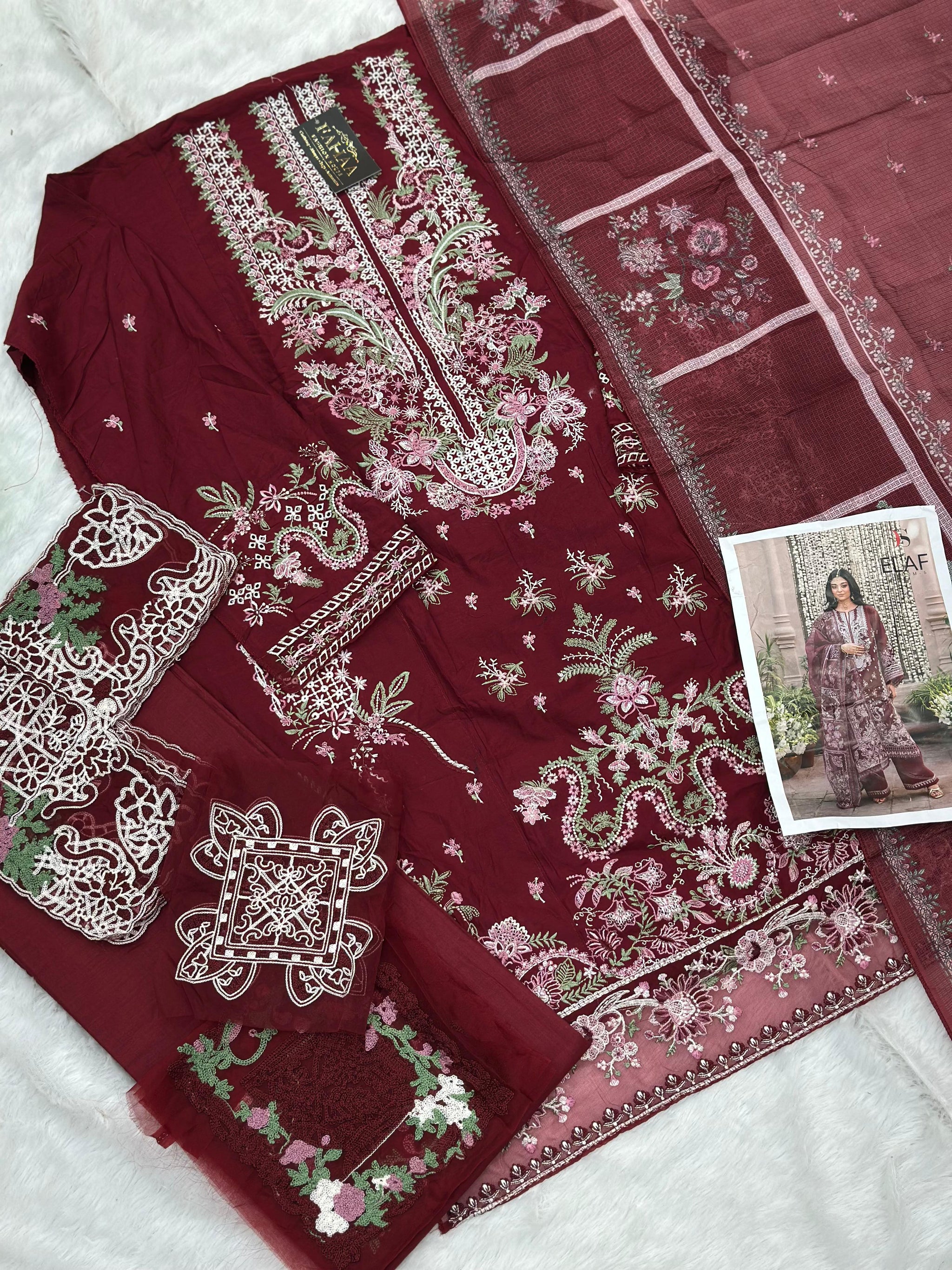 835 Elaf Pakistani Unstitched Lawn Suit