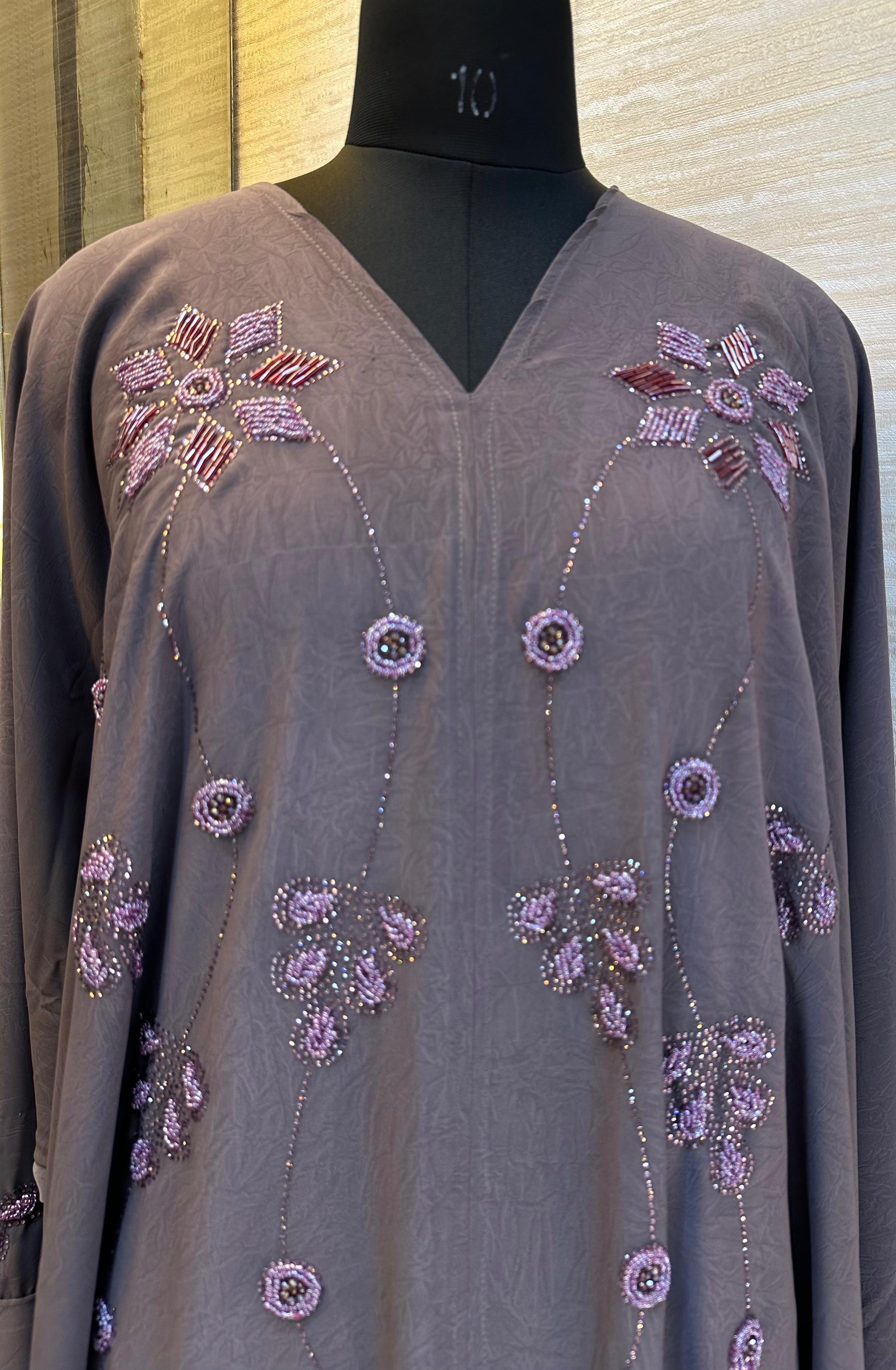 1116 The Premium Abaya - Taupe Gray