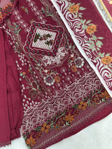 828 Pakistani Lawn Cotton Suit