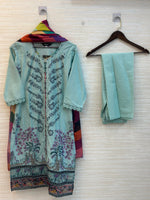 625 Premium Pakistani Lawn Suit - Aqua