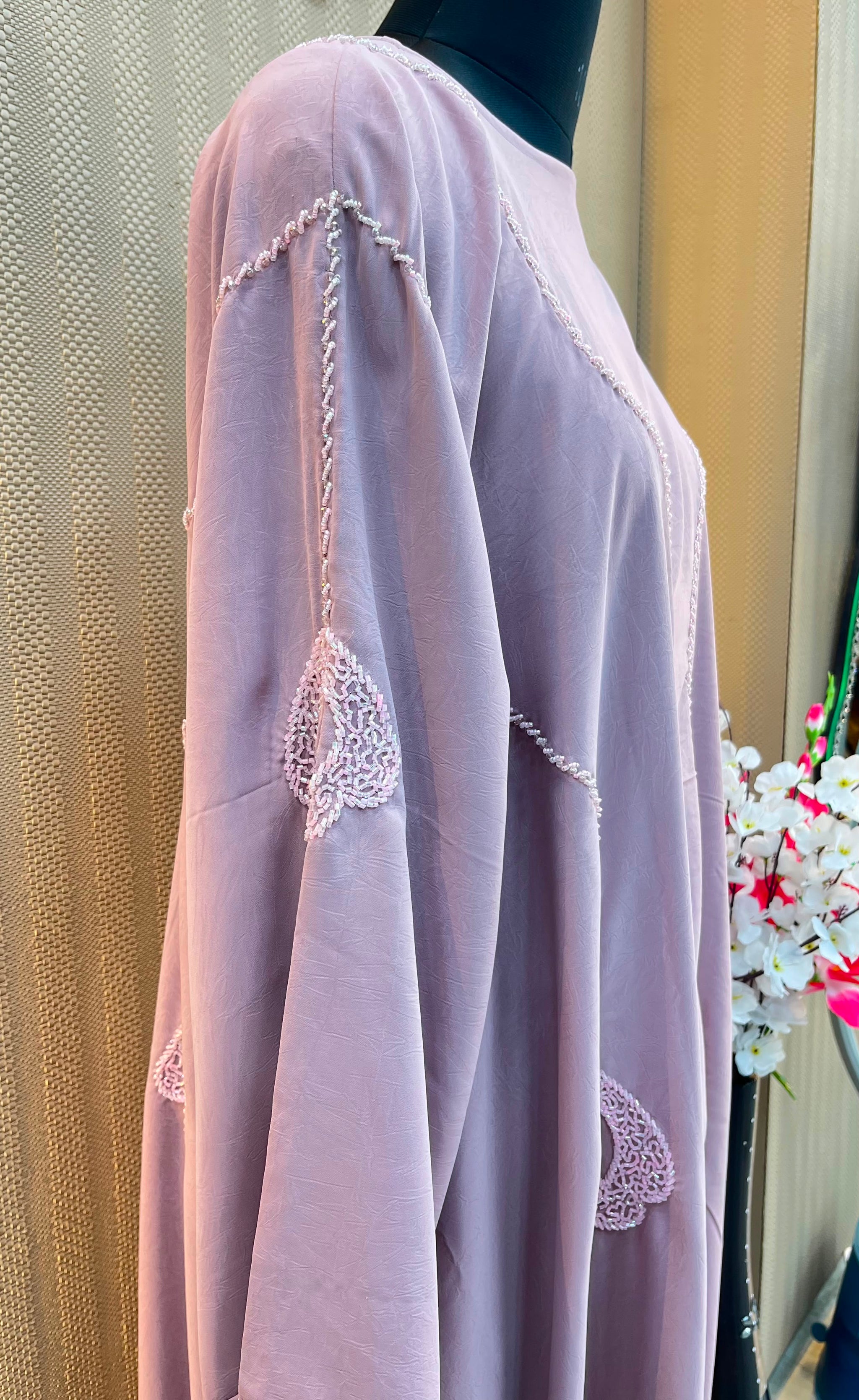 1119 The Premium Abaya - Dusty Lilac