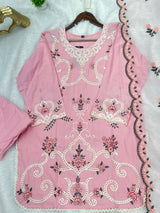 658 Premium Pakistani Lawn Cordset Set